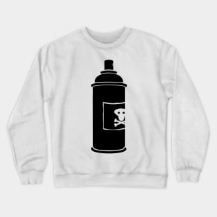 Skull and Bones spray can - black Crewneck Sweatshirt